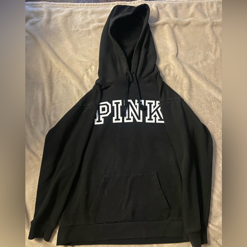 PINK victorias secret black hoodie